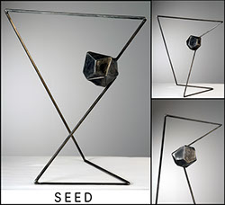 "Seed" Metal Sculpture by Vermont Sculptor Alexandra Heller 
