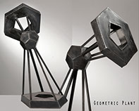 "Geometric Plant"  Metal Sculpture by Vermont Sculptor Alexandra Heller 