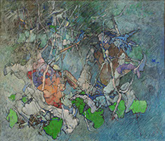 Oil on canvas by Vermont Painter Peter Heller