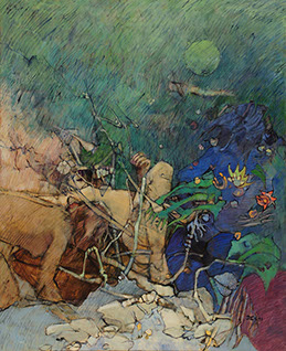 Oil on canvas by Vermont painter Peter Heller