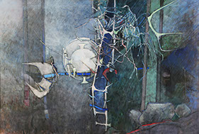 Oil on canvas by Vermont Painter Peter Heller 