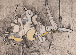 Pen Painting by Vermont Artist Peter Heller